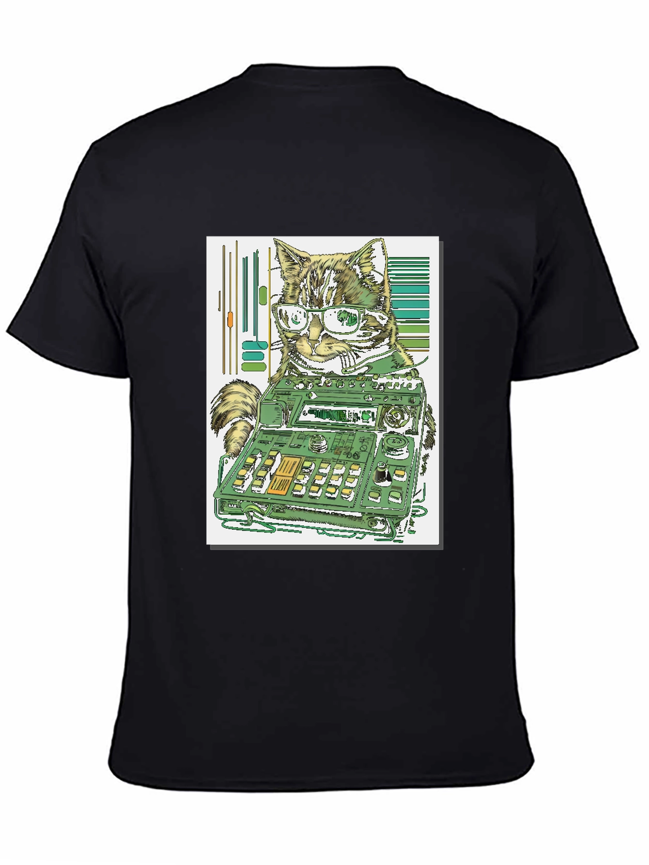 Cat DJ Graphic Tee - Cool & Unique Design