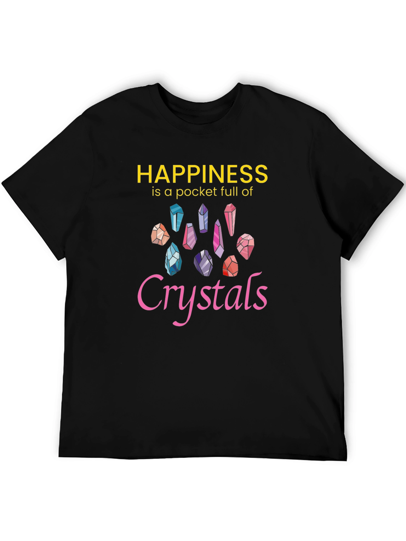 Happiness Crystals Graphic Tee - Black