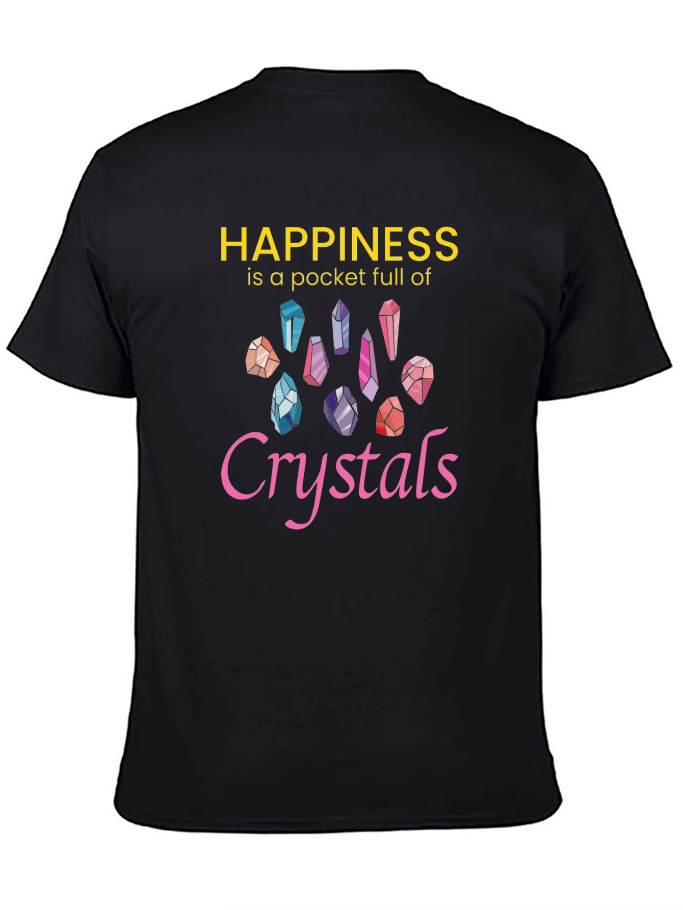 Happiness Crystals Graphic Tee - Black