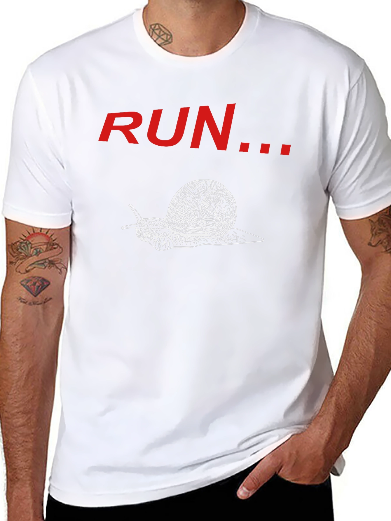 Snail Run Graphic Tee - Slow & Steady Wins