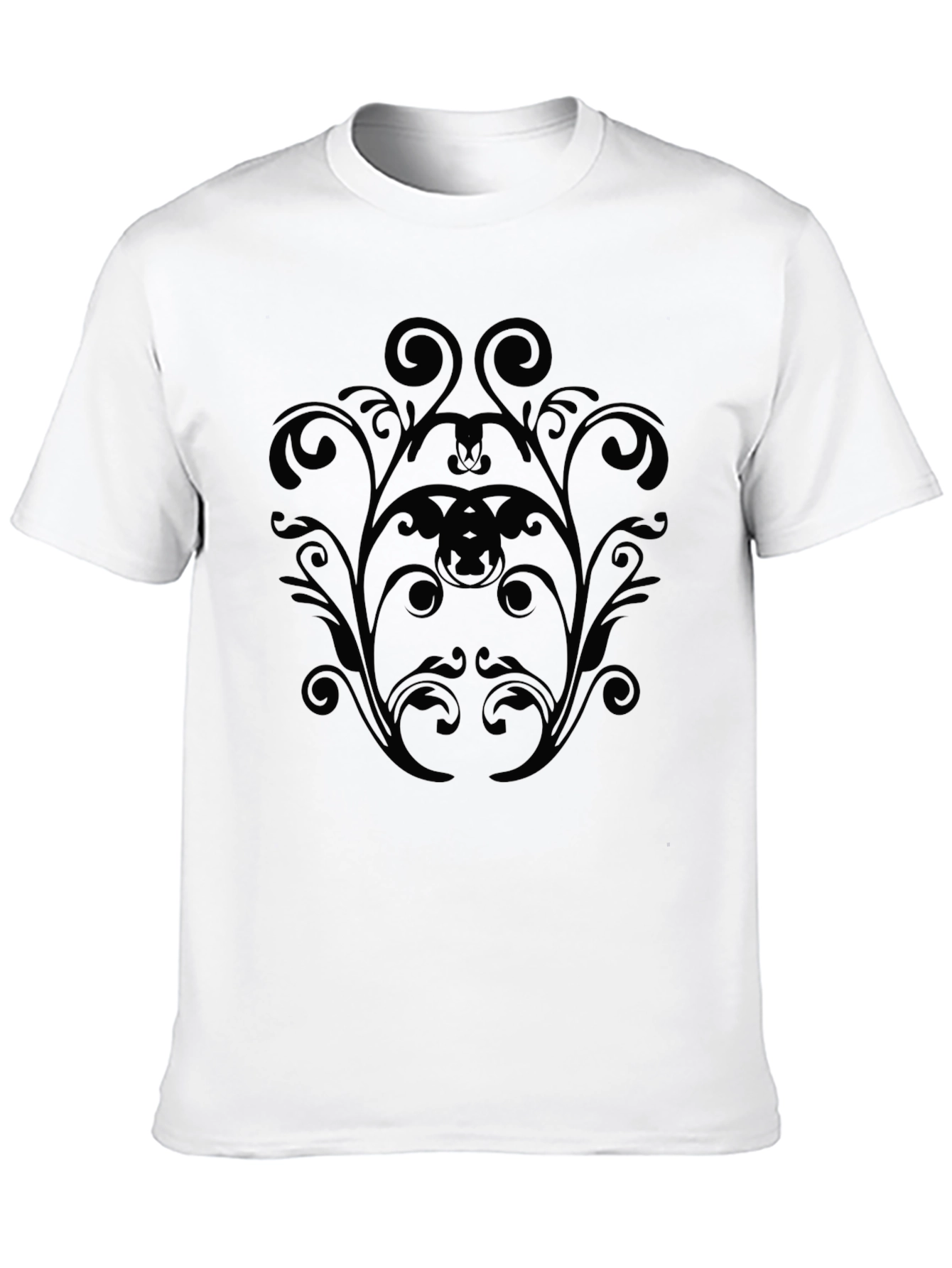 Elegant Black Scrollwork Graphic Tee