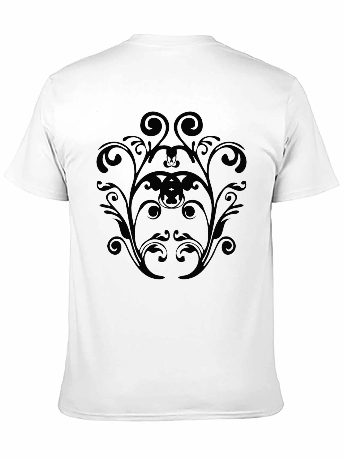 Elegant Black Scrollwork Graphic Tee