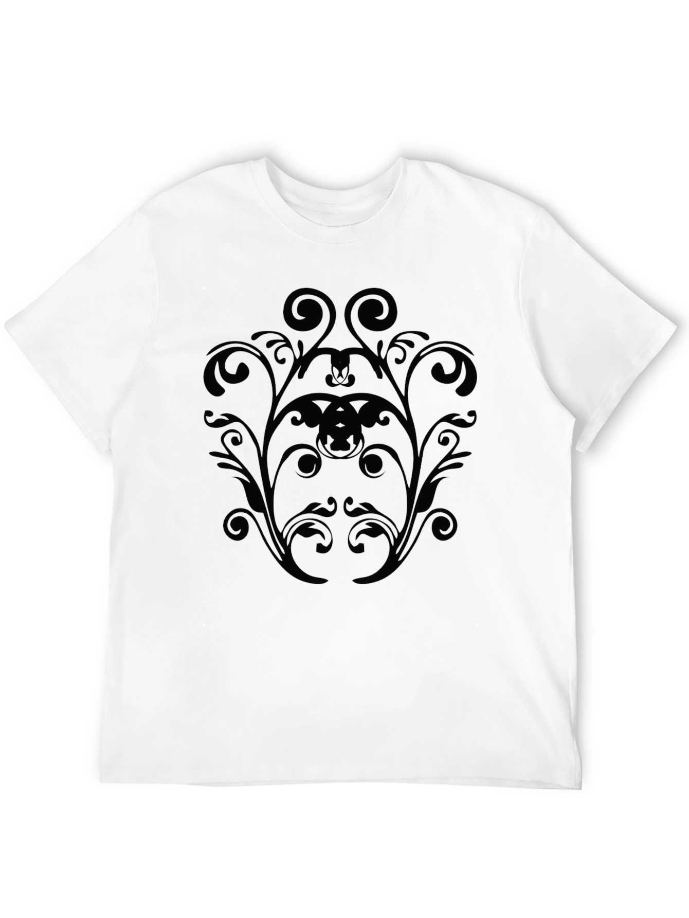 Elegant Black Scrollwork Graphic Tee