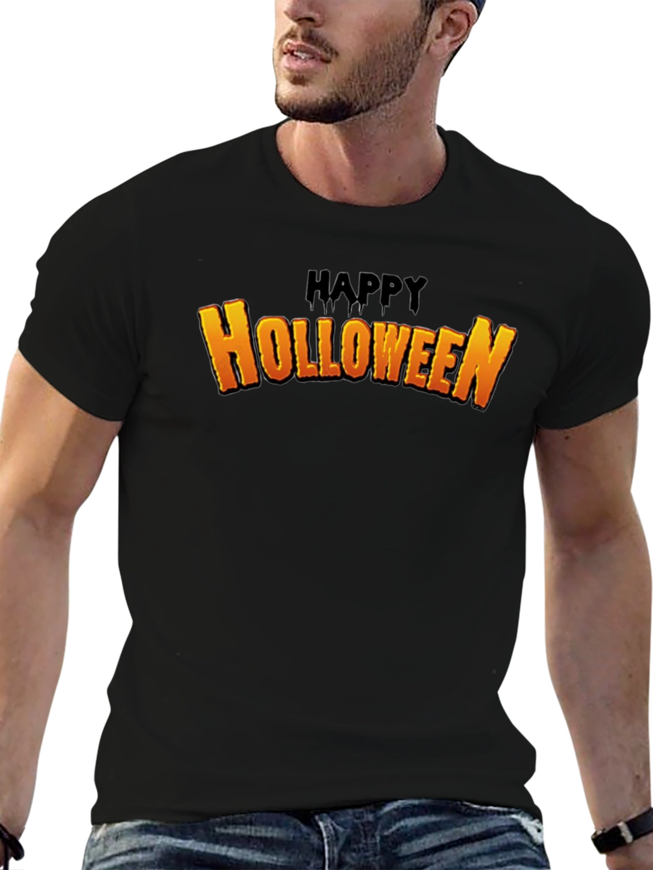 Happy Holloween Black T-Shirt