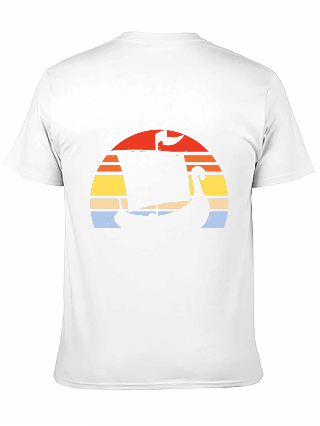Retro Viking Ship Sunset T-Shirt