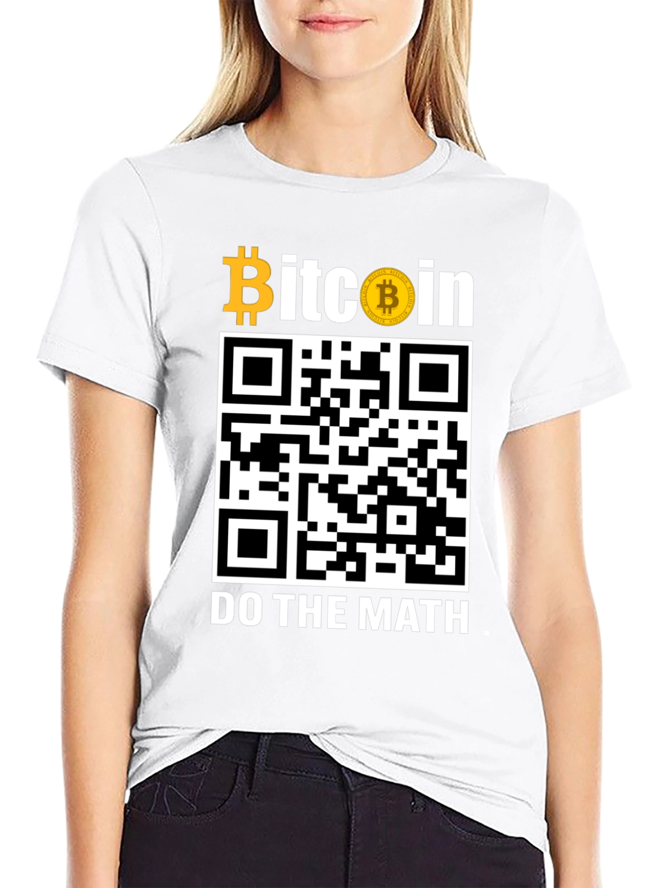 Bitcoin QR Code T-Shirt - Do The Math!