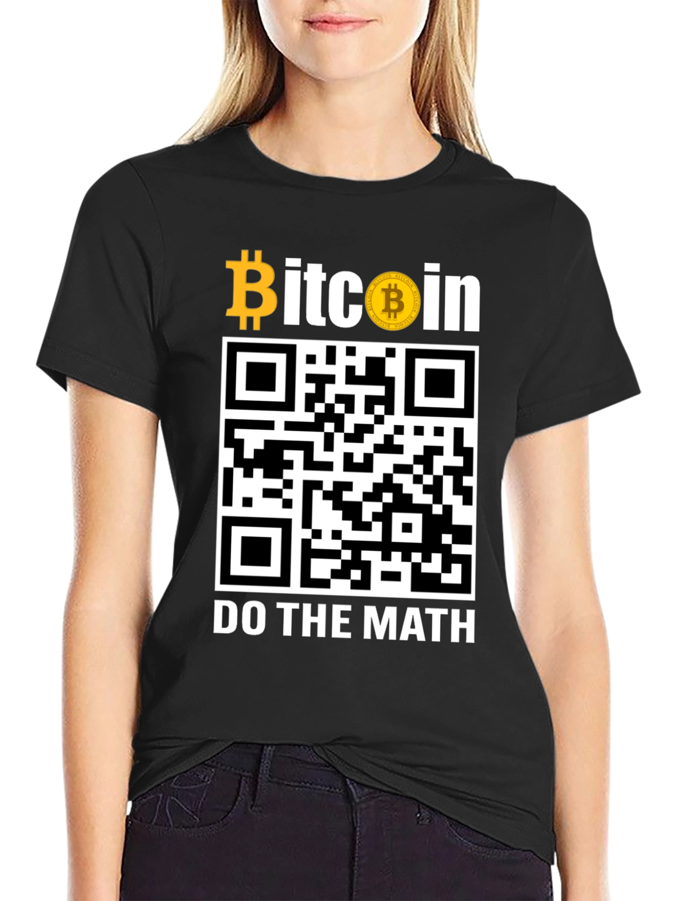 Bitcoin QR Code T-Shirt - Do The Math!