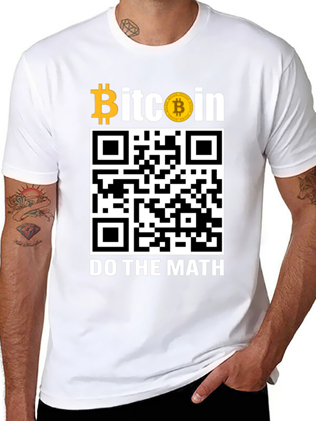 Bitcoin QR Code T-Shirt - Do The Math!