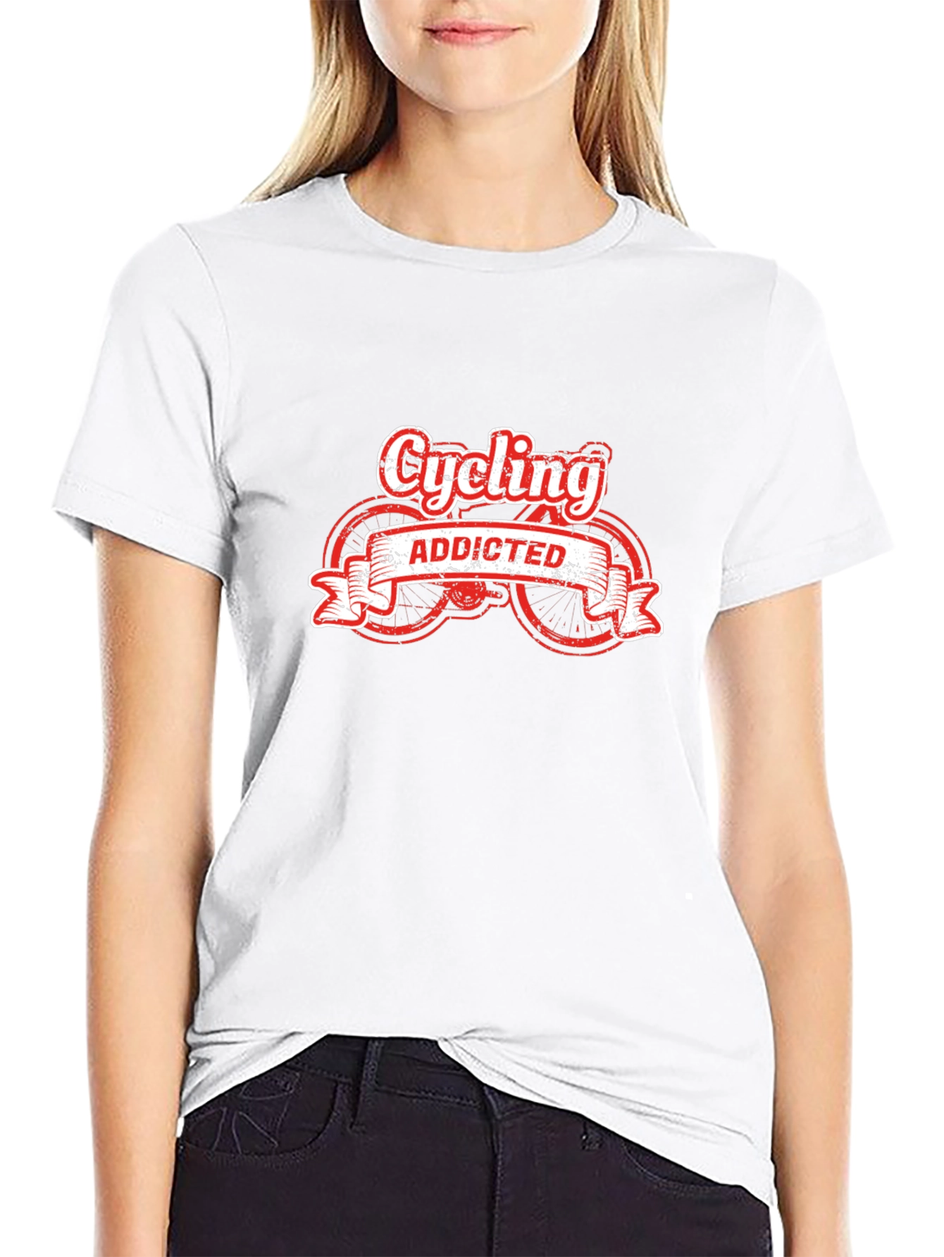Cycling Addicted Black T-Shirt