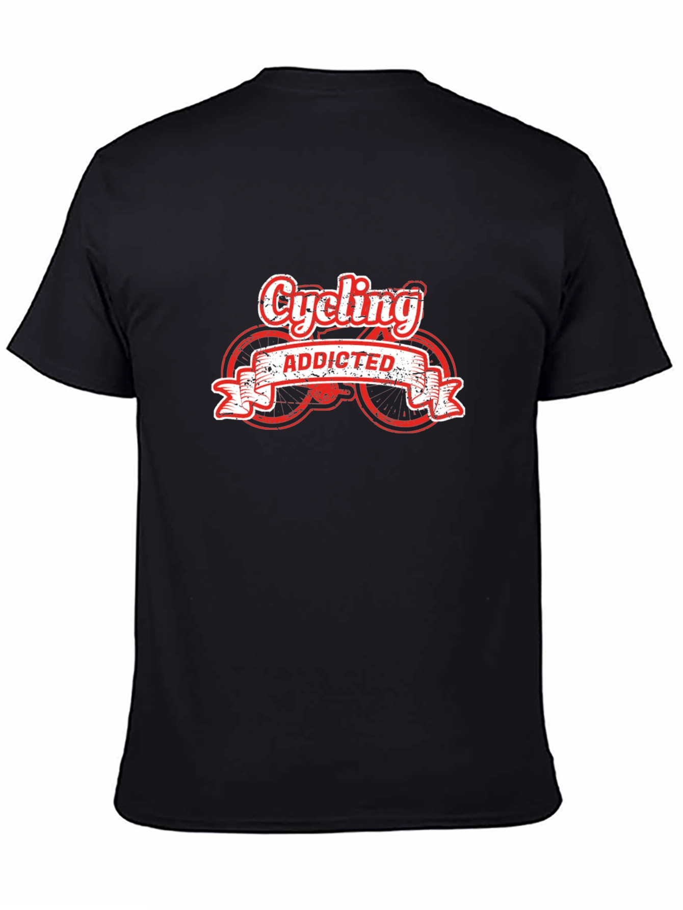 Cycling Addicted Black T-Shirt