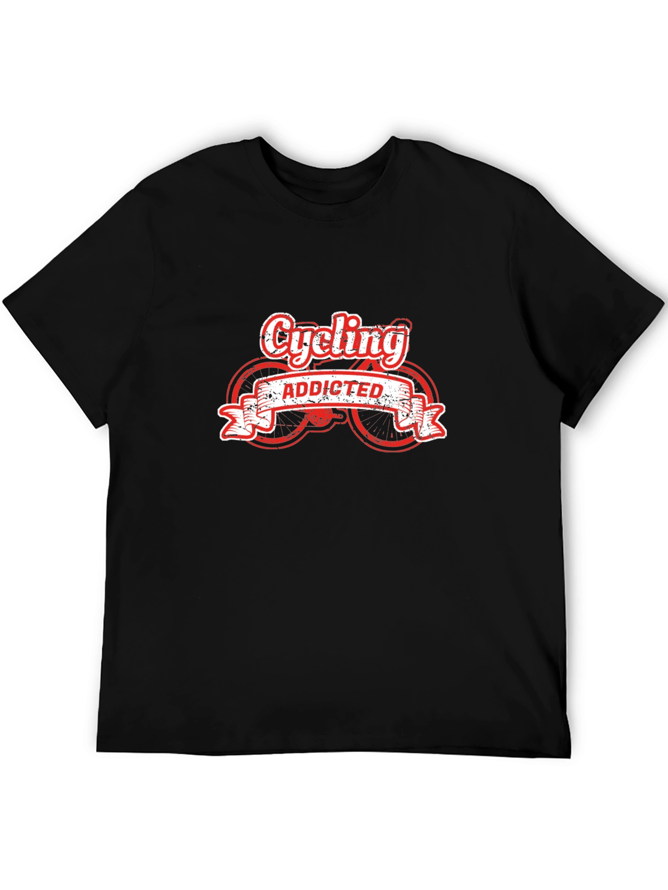 Cycling Addicted Black T-Shirt