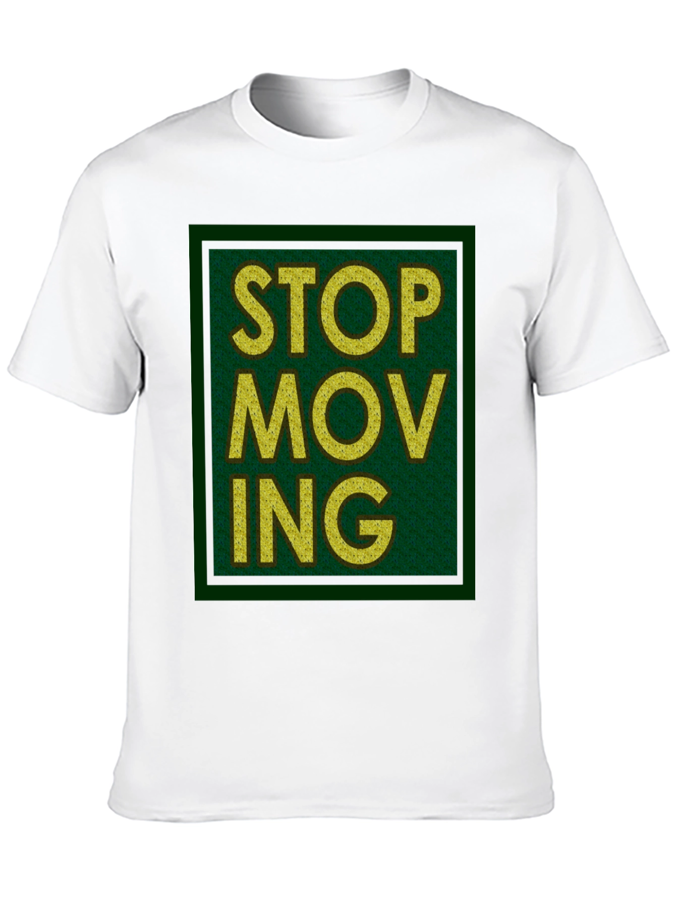 Stop Moving Graphic Print Black T-Shirt