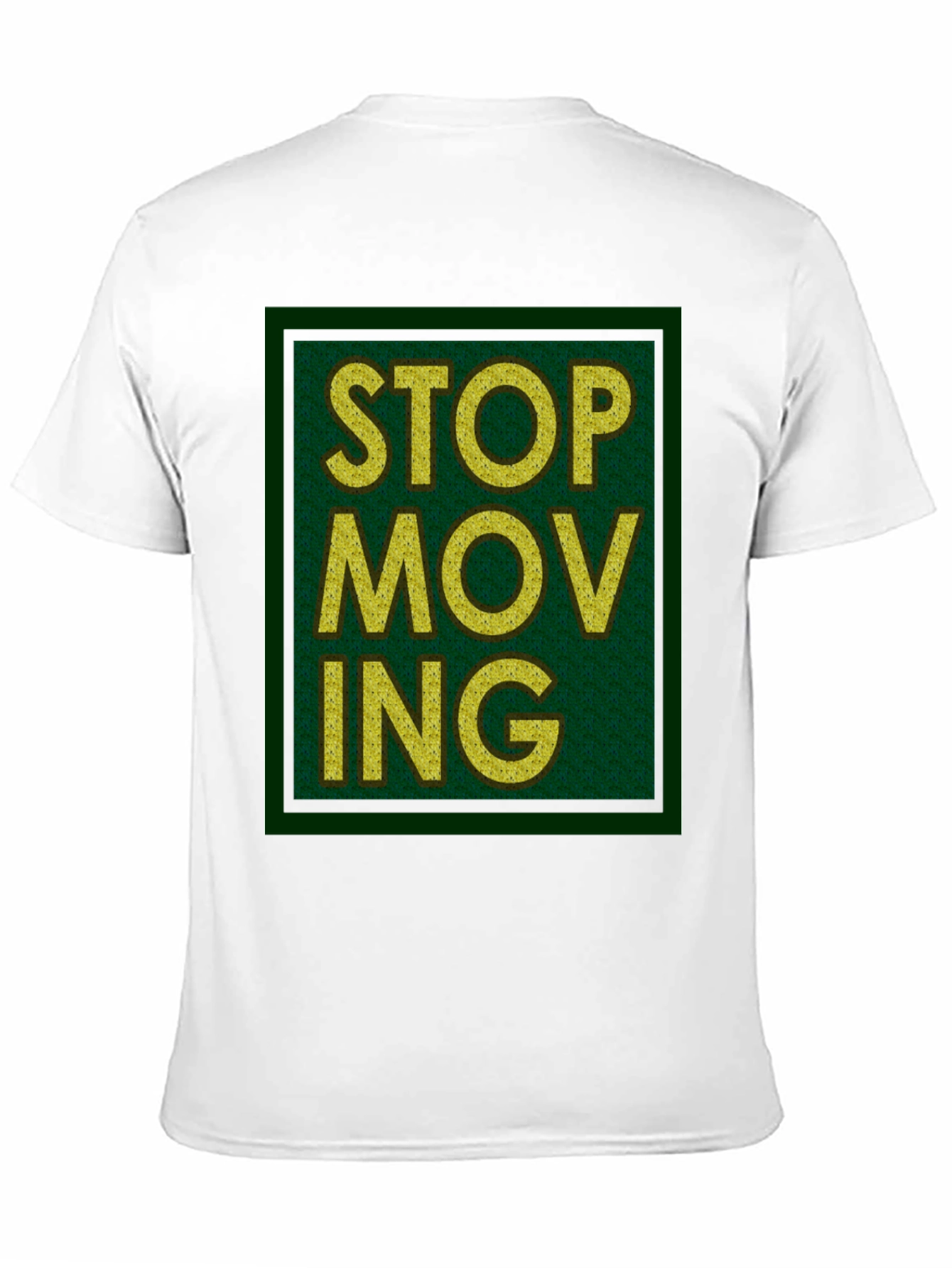 Stop Moving Graphic Print Black T-Shirt