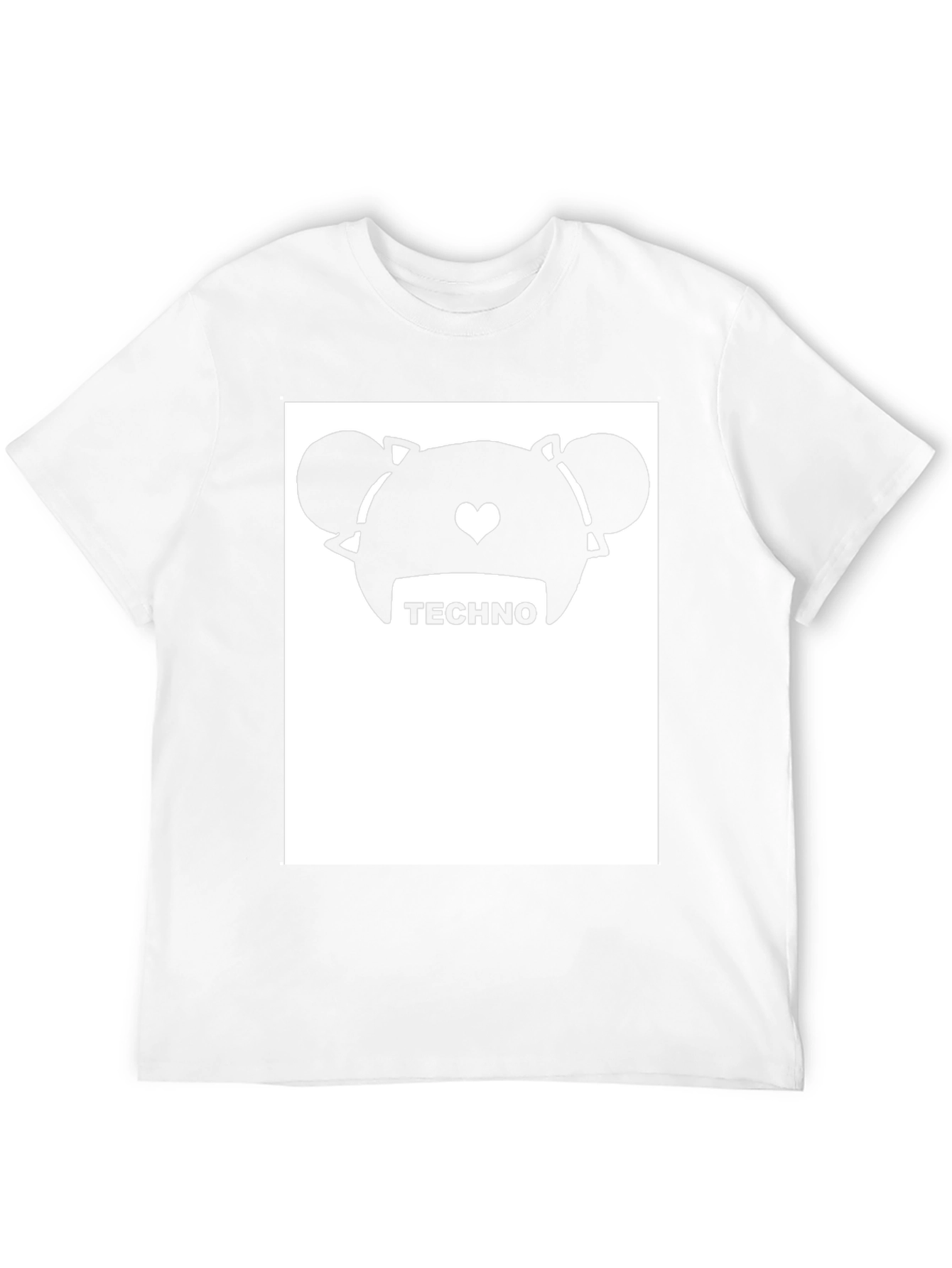 Techno Anime Graphic Tee - Black Cotton Blend