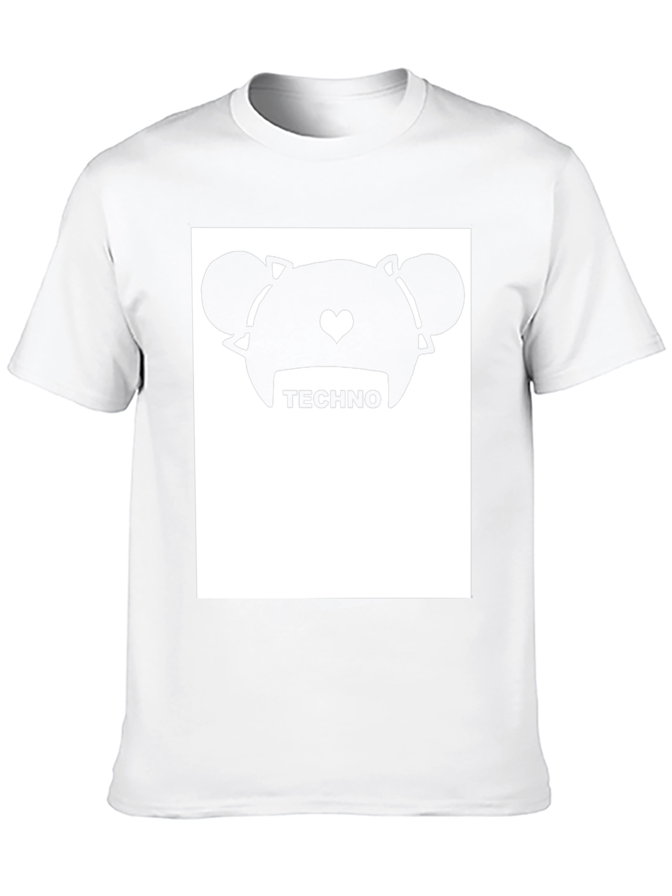 Techno Anime Graphic Tee - Black Cotton Blend