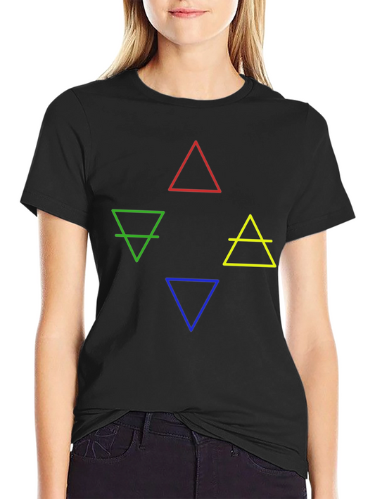 Elements Symbol Graphic T-Shirt - Earth Fire Water Air