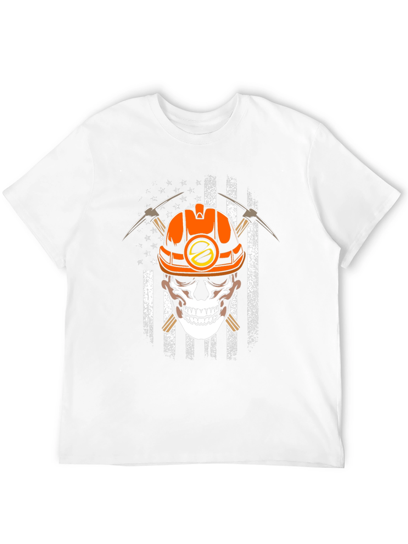 Miner Skull American Flag T-Shirt