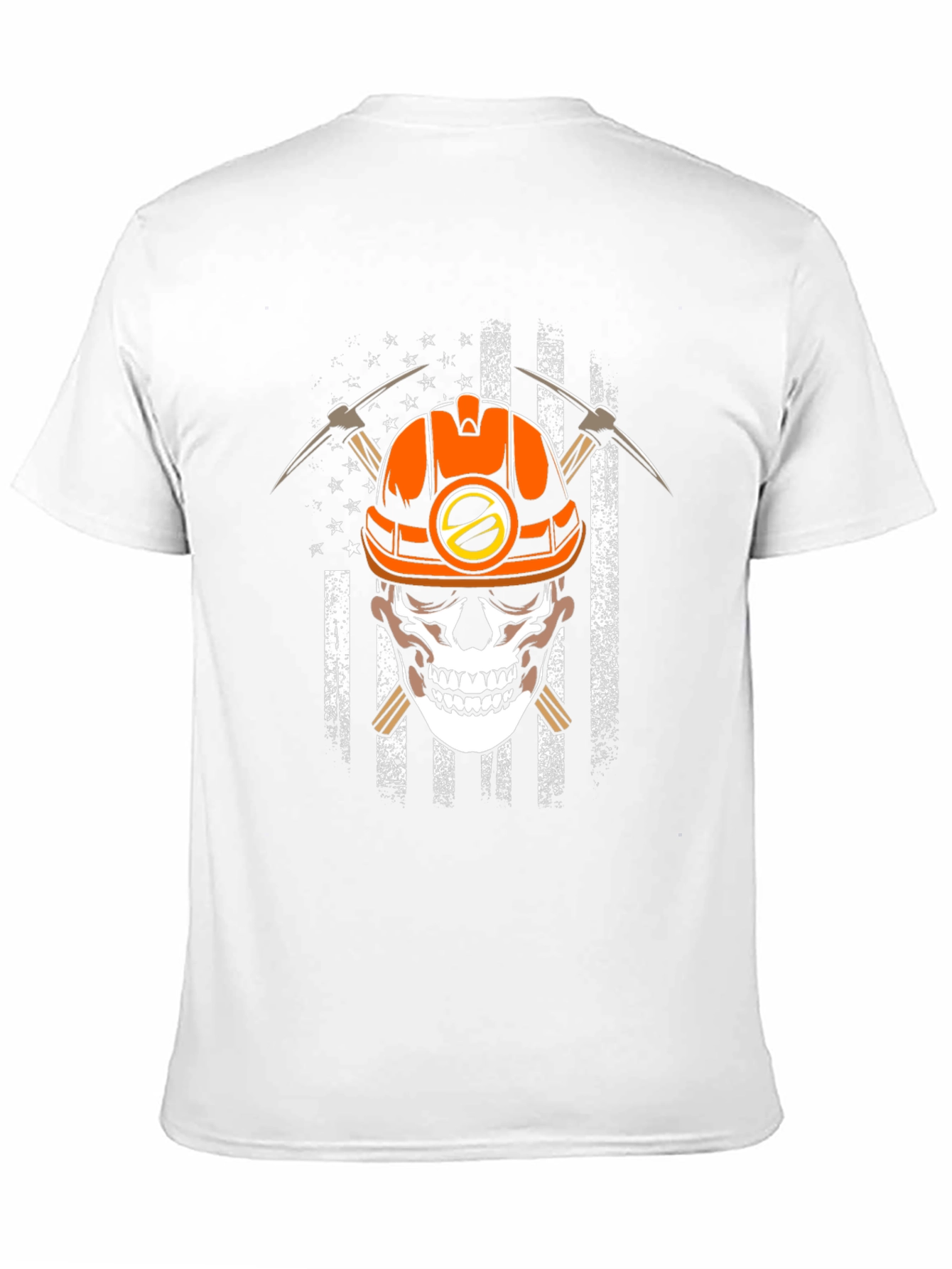 Miner Skull American Flag T-Shirt