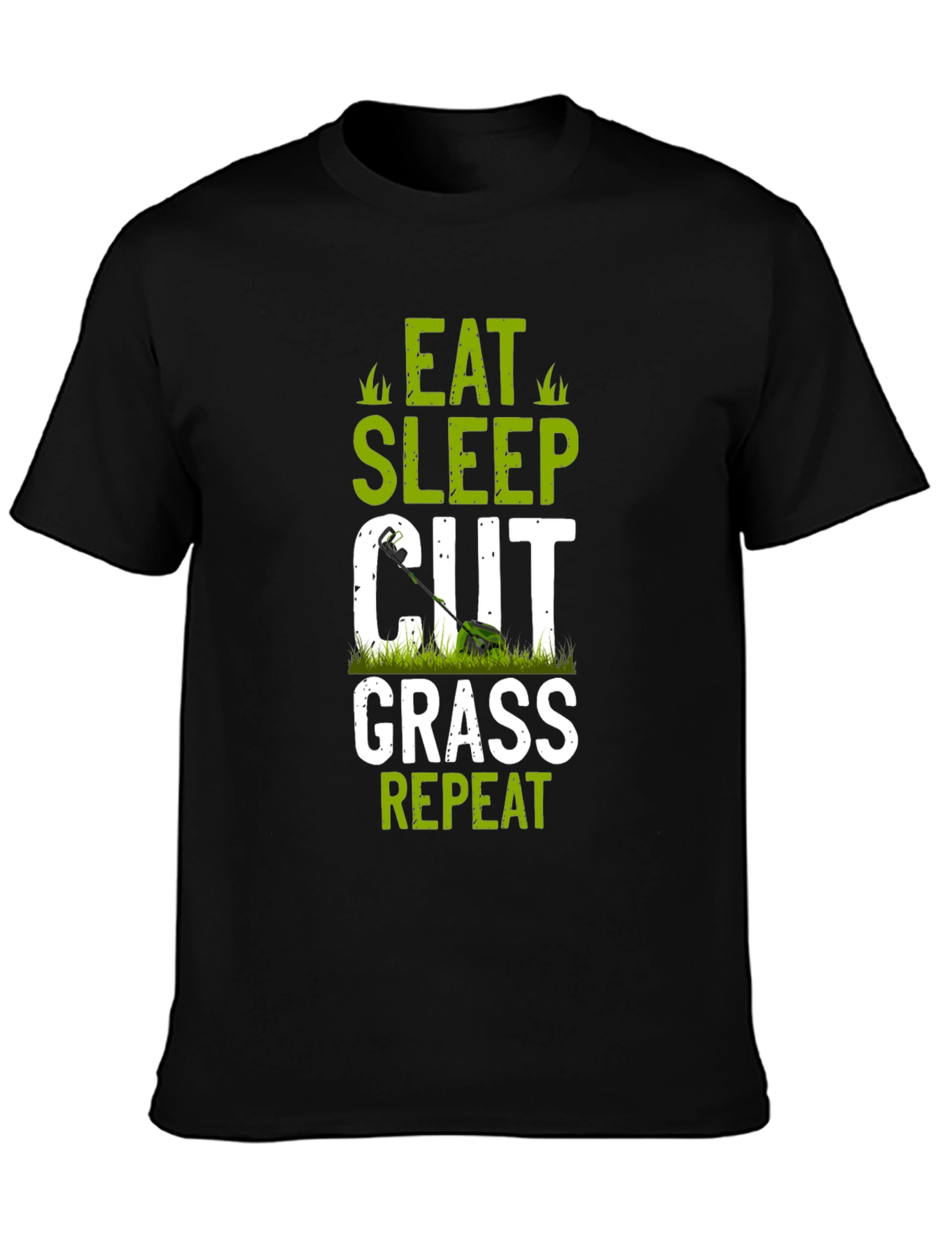 Eat Sleep Cut Grass Repeat Graphic Tee