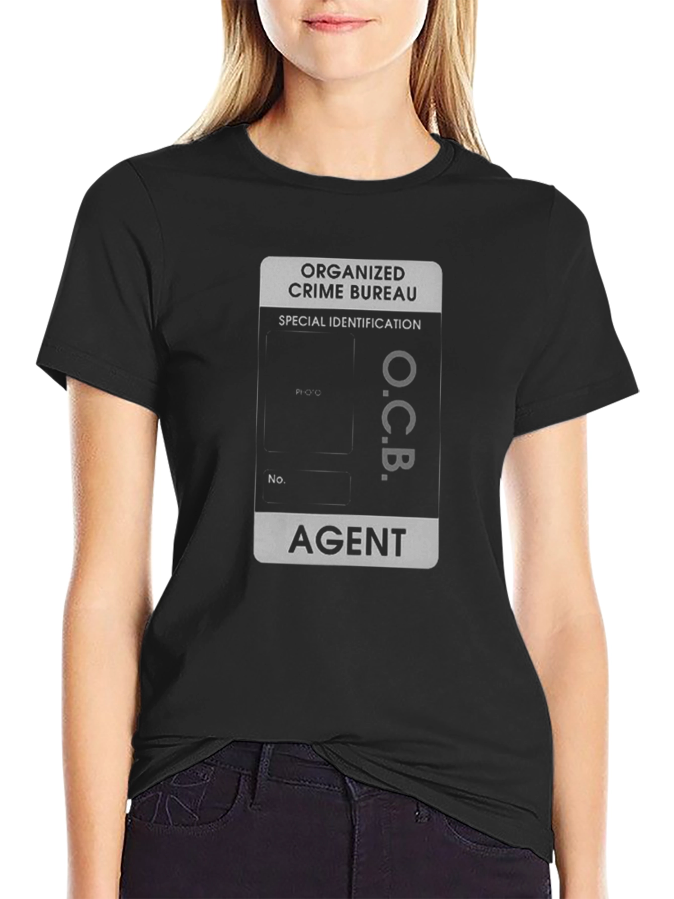 Organized Crime Bureau Agent ID Badge T-Shirt