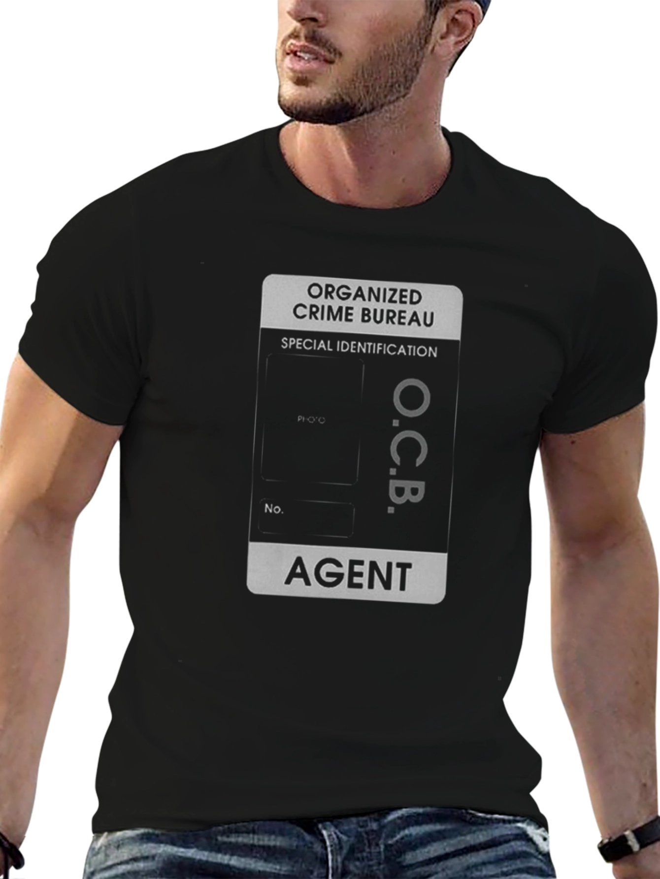 Organized Crime Bureau Agent ID Badge T-Shirt
