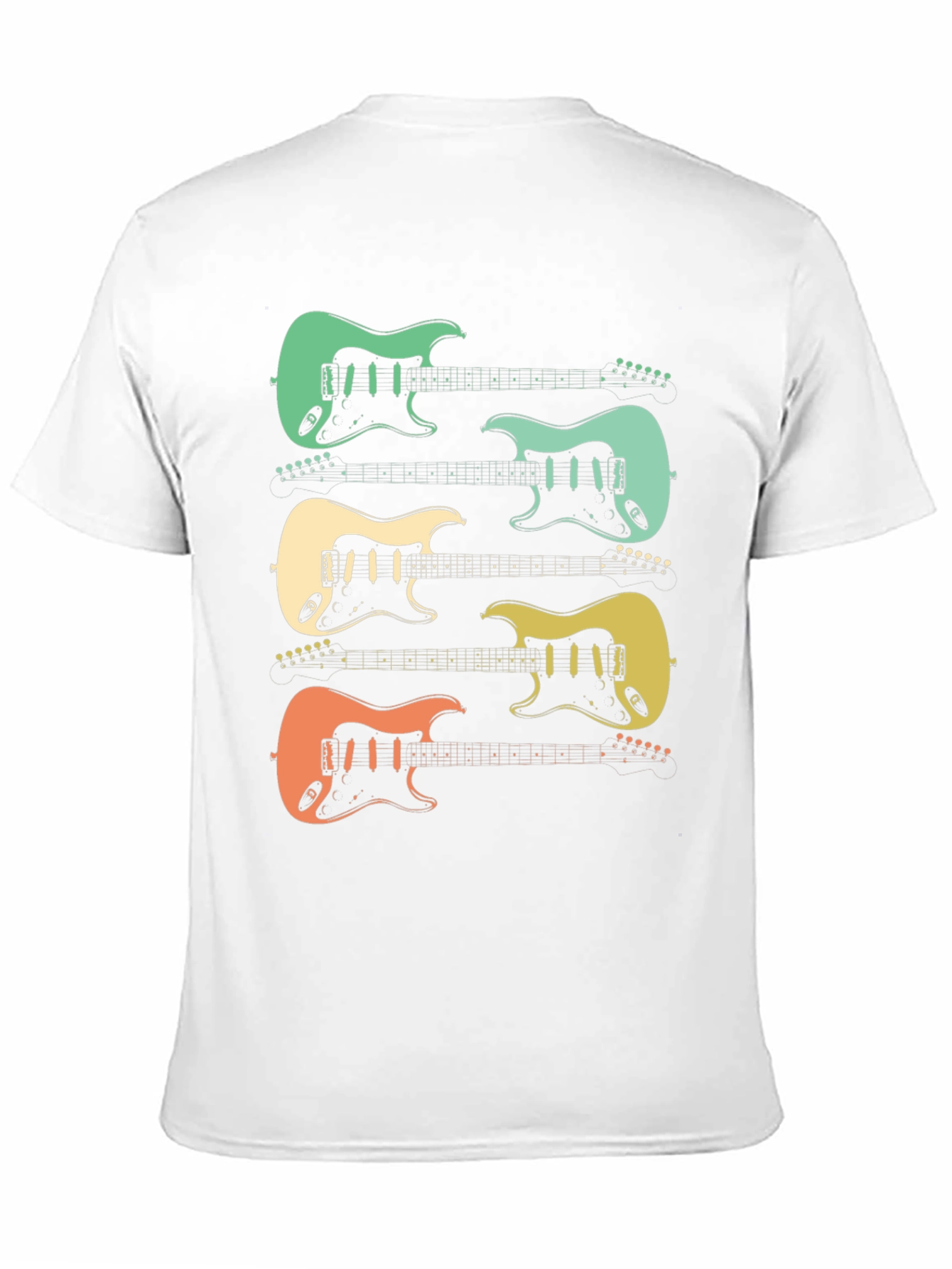 Retro Electric Guitar Graphic Tee - Music Lover T-Shirt