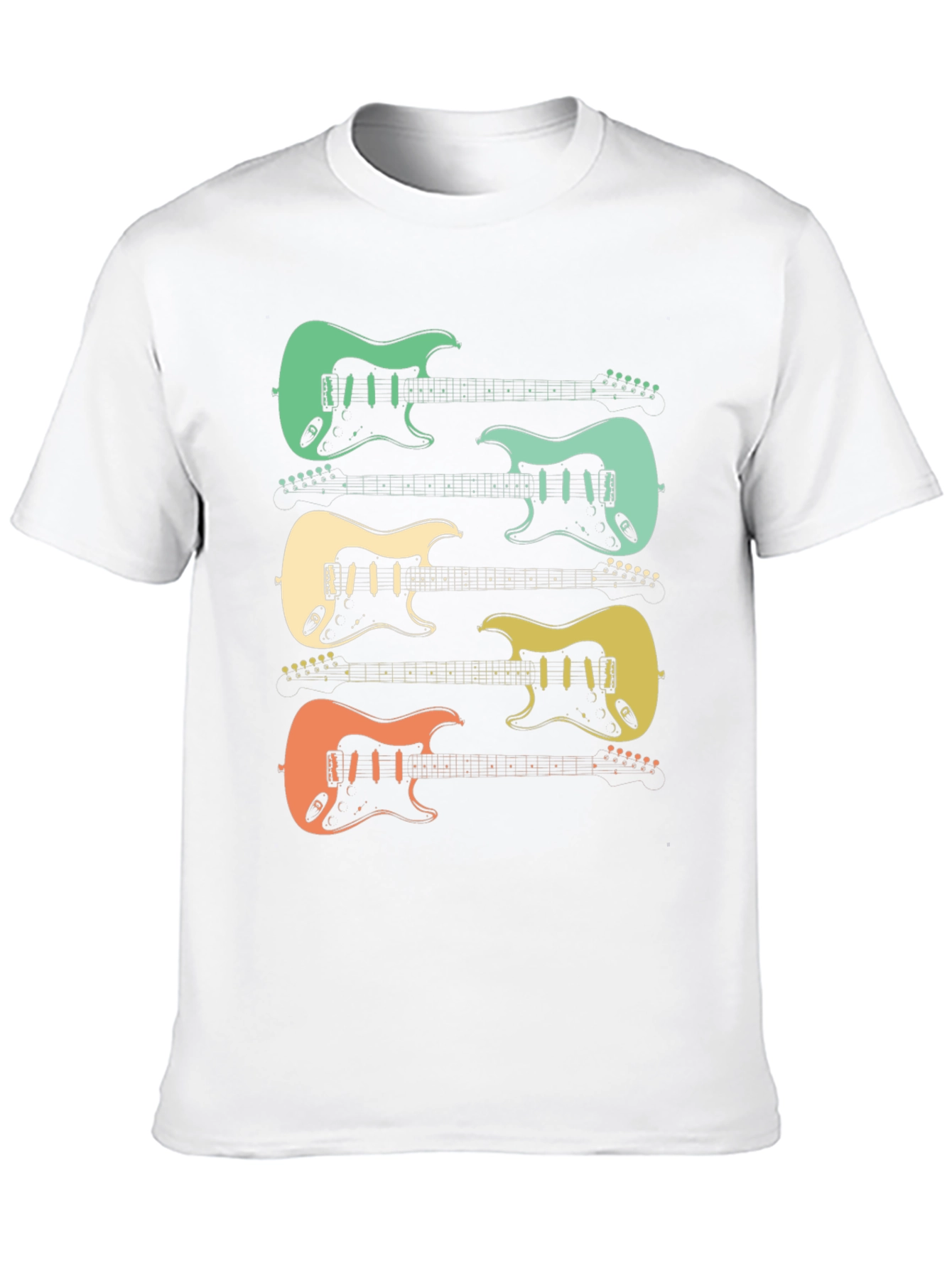 Retro Electric Guitar Graphic Tee - Music Lover T-Shirt