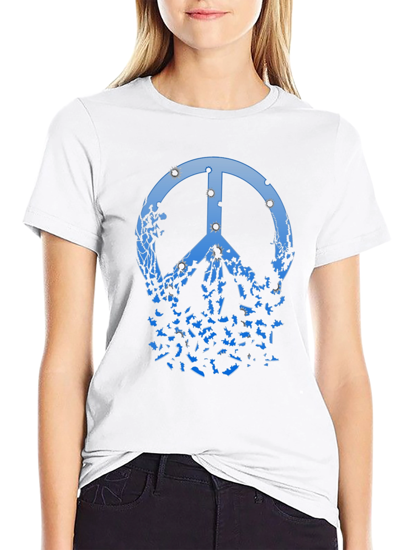 Peace Sign Black Graphic Tee