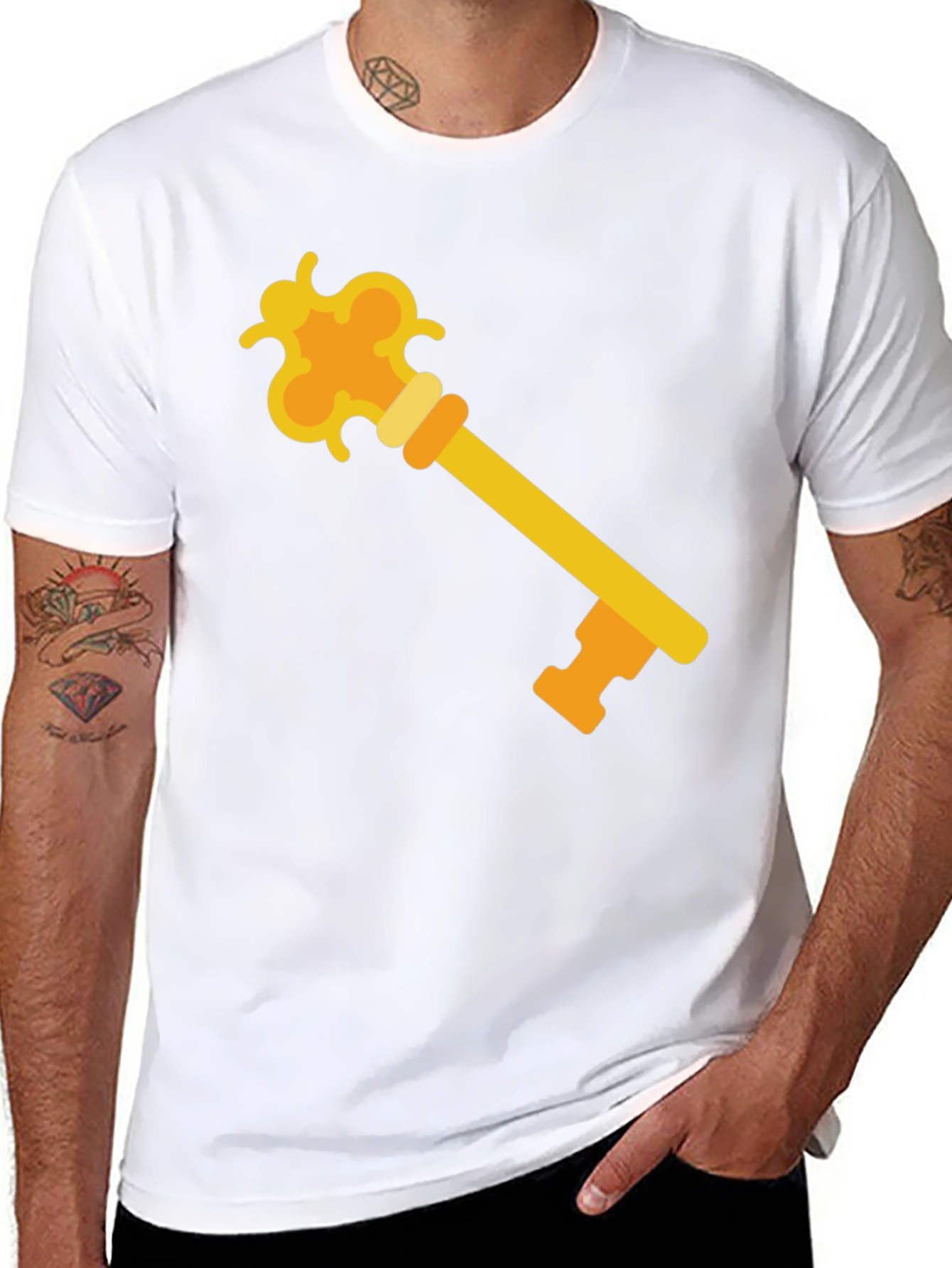 Golden Key Graphic Tee - Unlock Your Style!