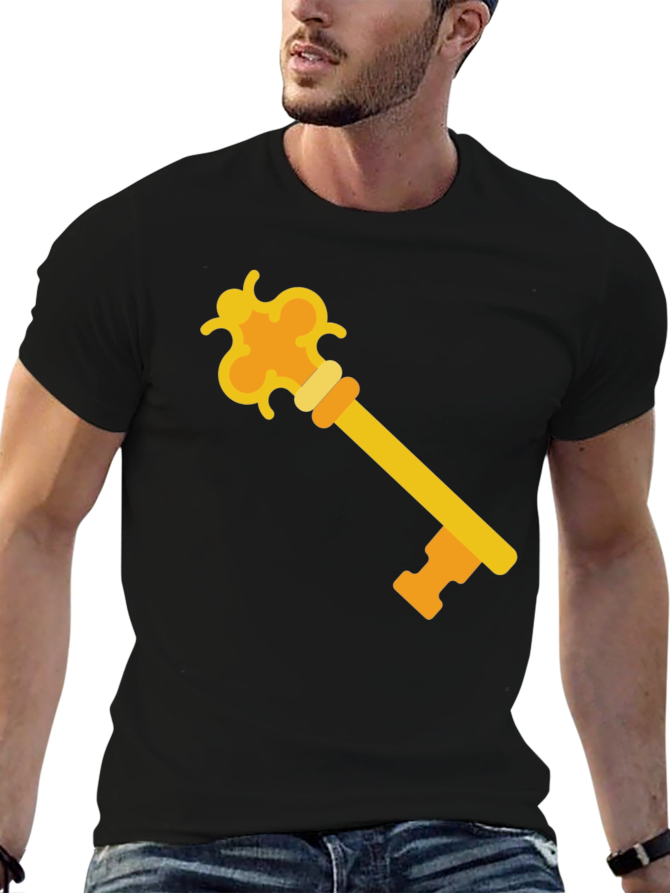 Golden Key Graphic Tee - Unlock Your Style!