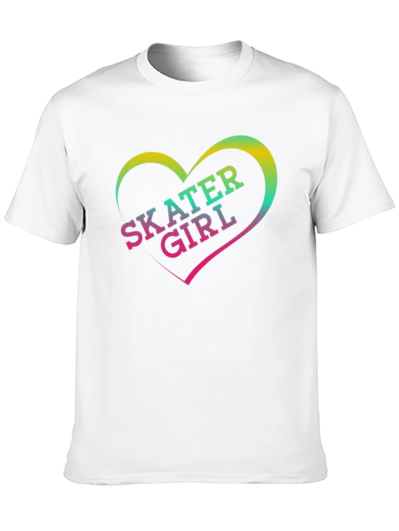 Skater Girl Graphic T-Shirt - Black Cotton Tee