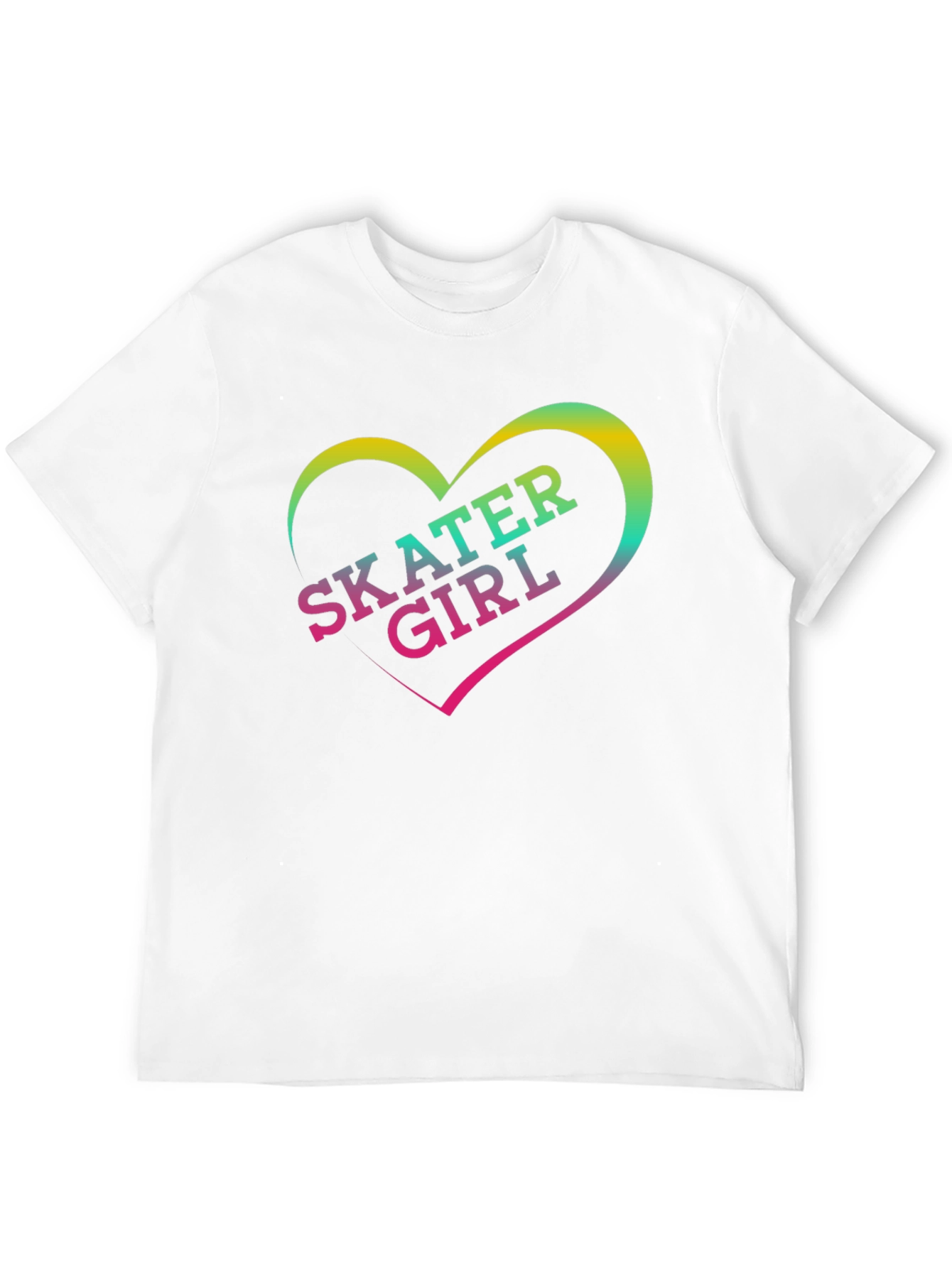Skater Girl Graphic T-Shirt - Black Cotton Tee