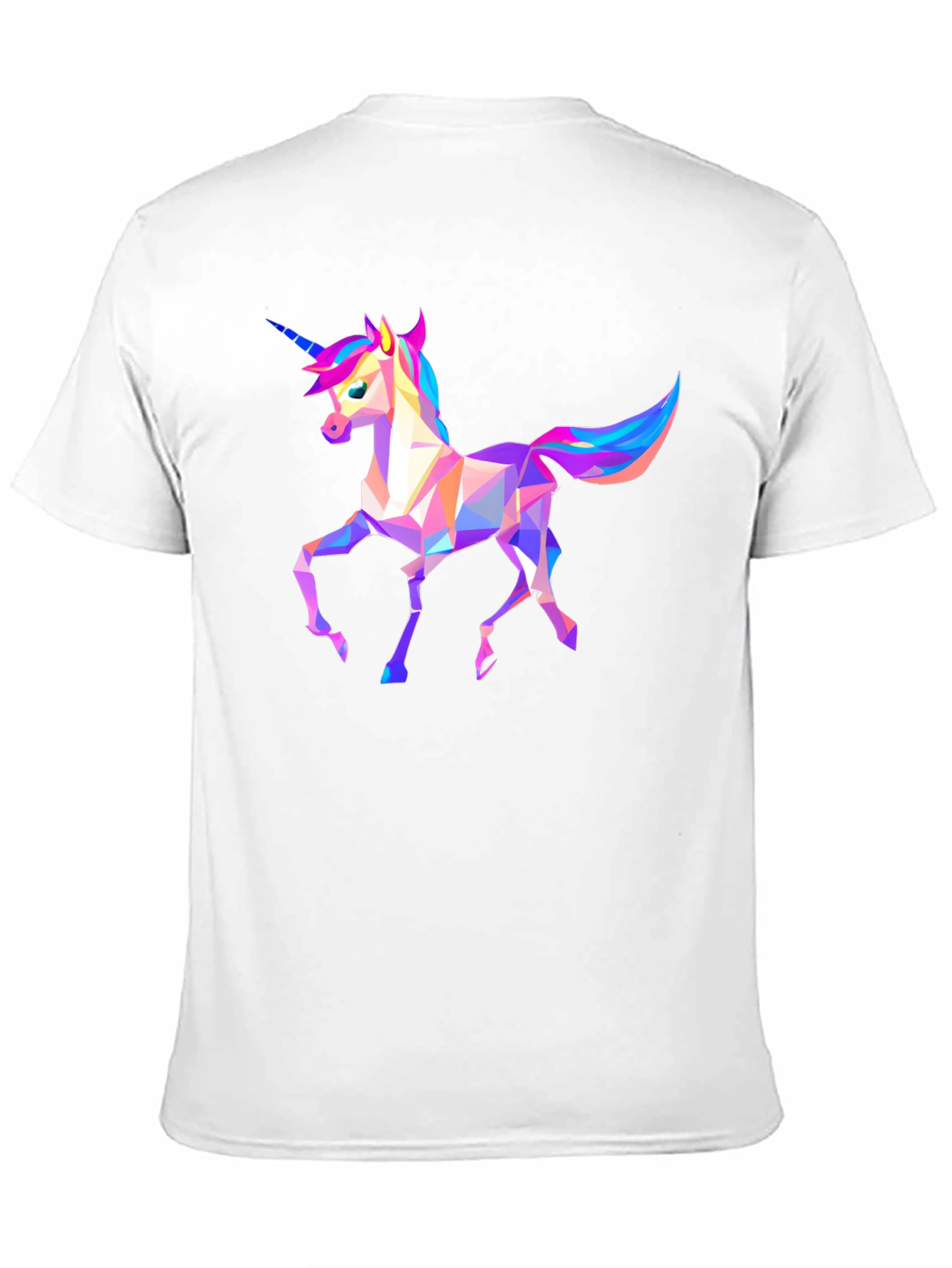 Geometric Unicorn Graphic Tee - Black