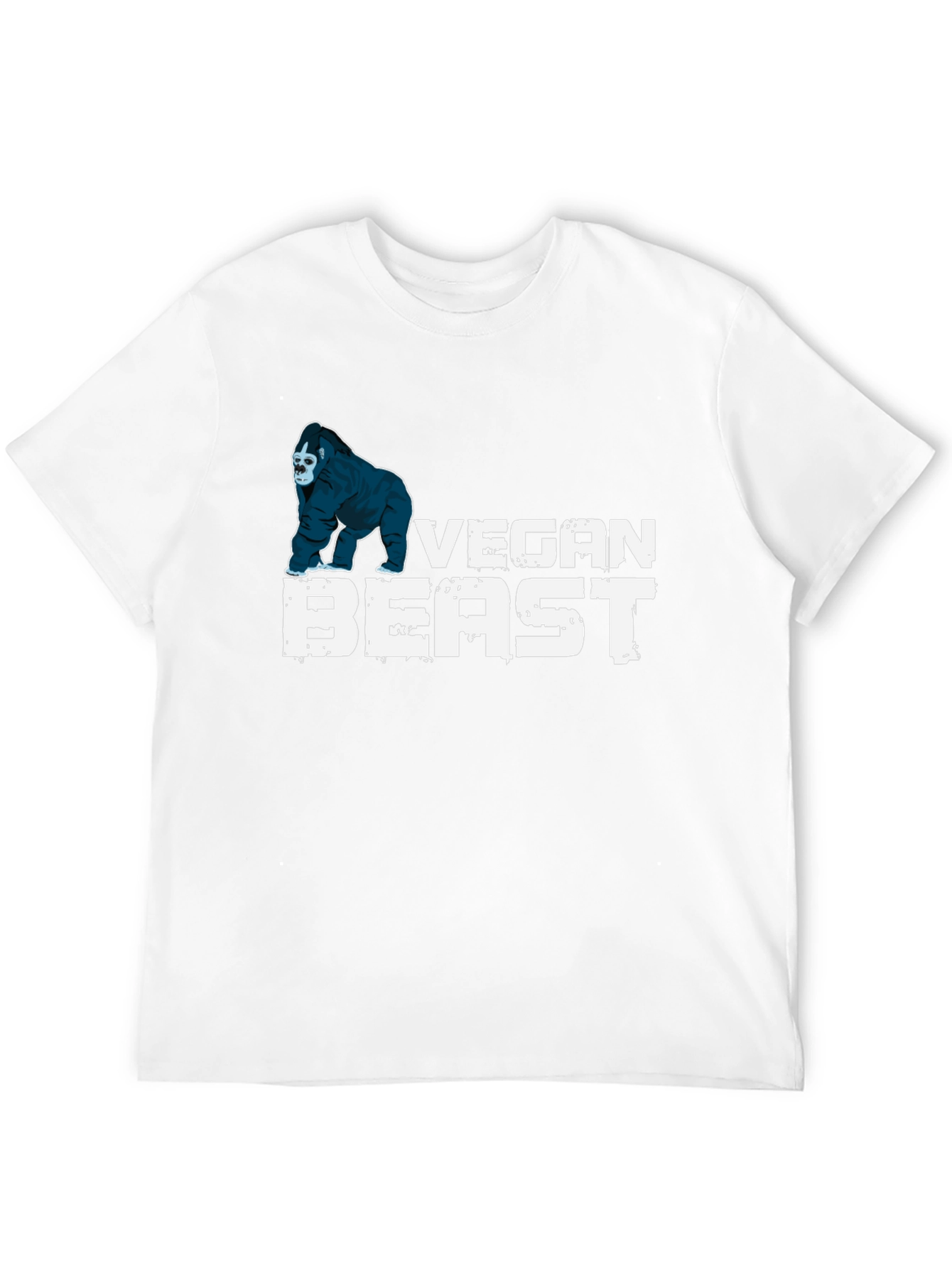 Vegan Beast T-Shirt - Gorilla Design Black
