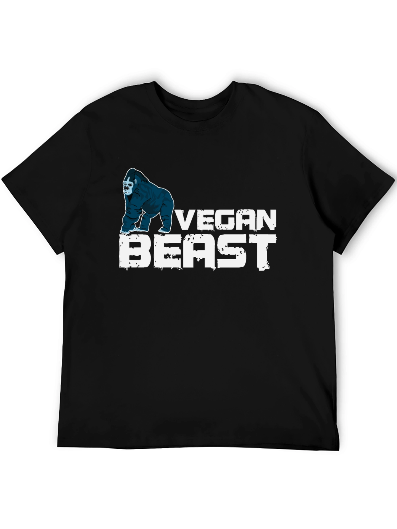Vegan Beast T-Shirt - Gorilla Design Black