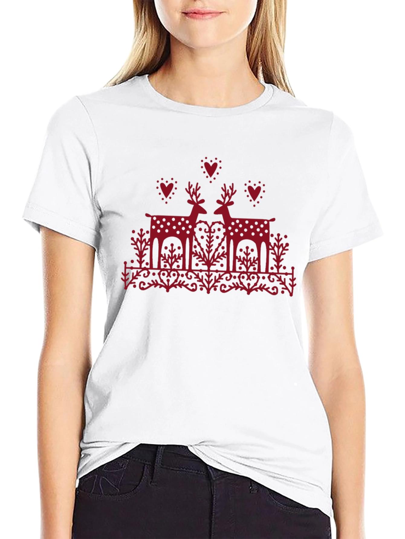 Festive Deer Graphic Tee