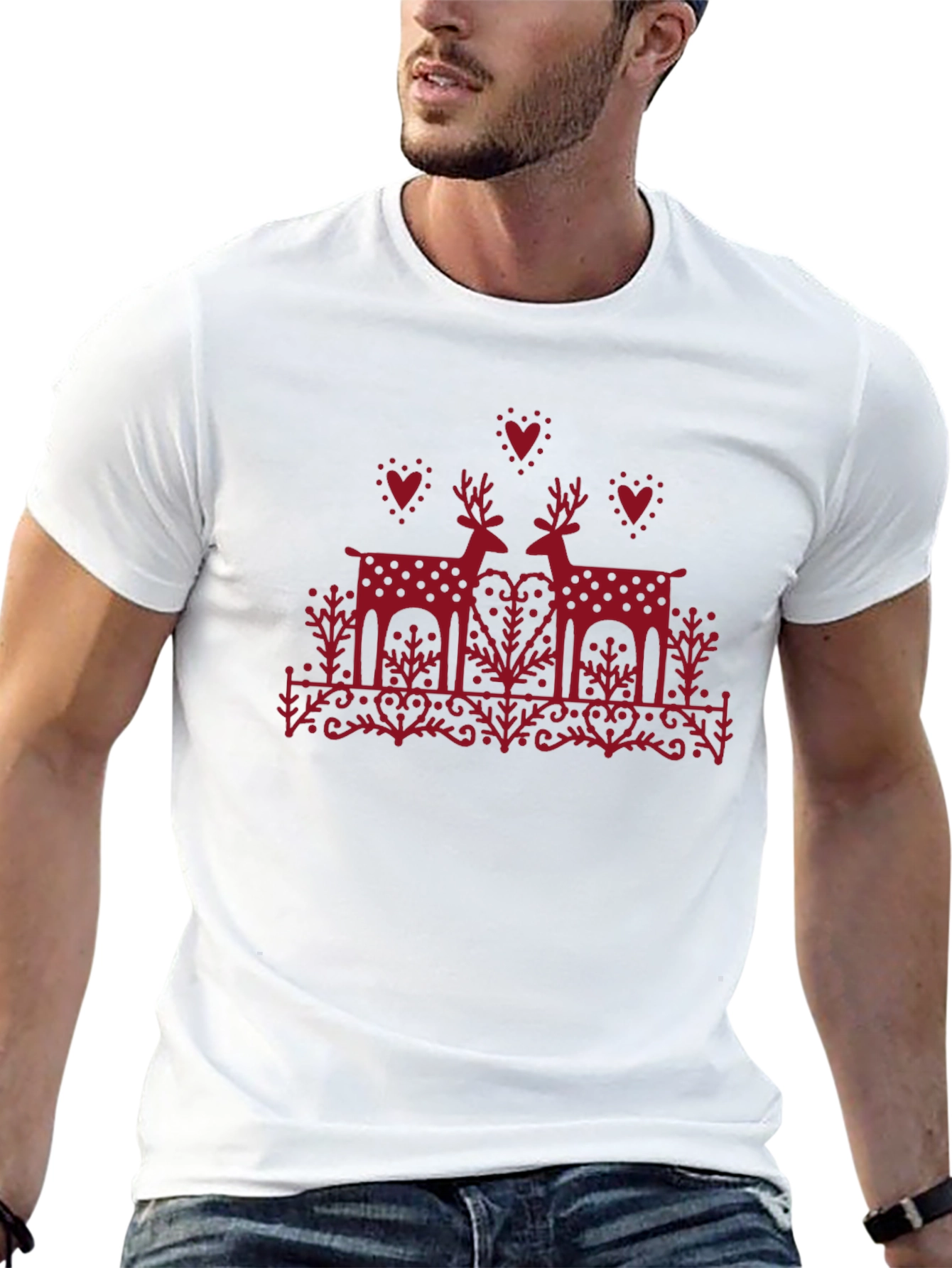 Festive Deer Graphic Tee