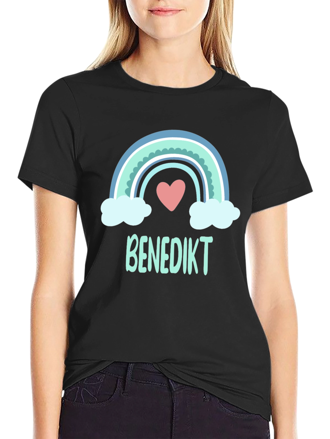 Rainbow Heart Benedikt Custom T-Shirt