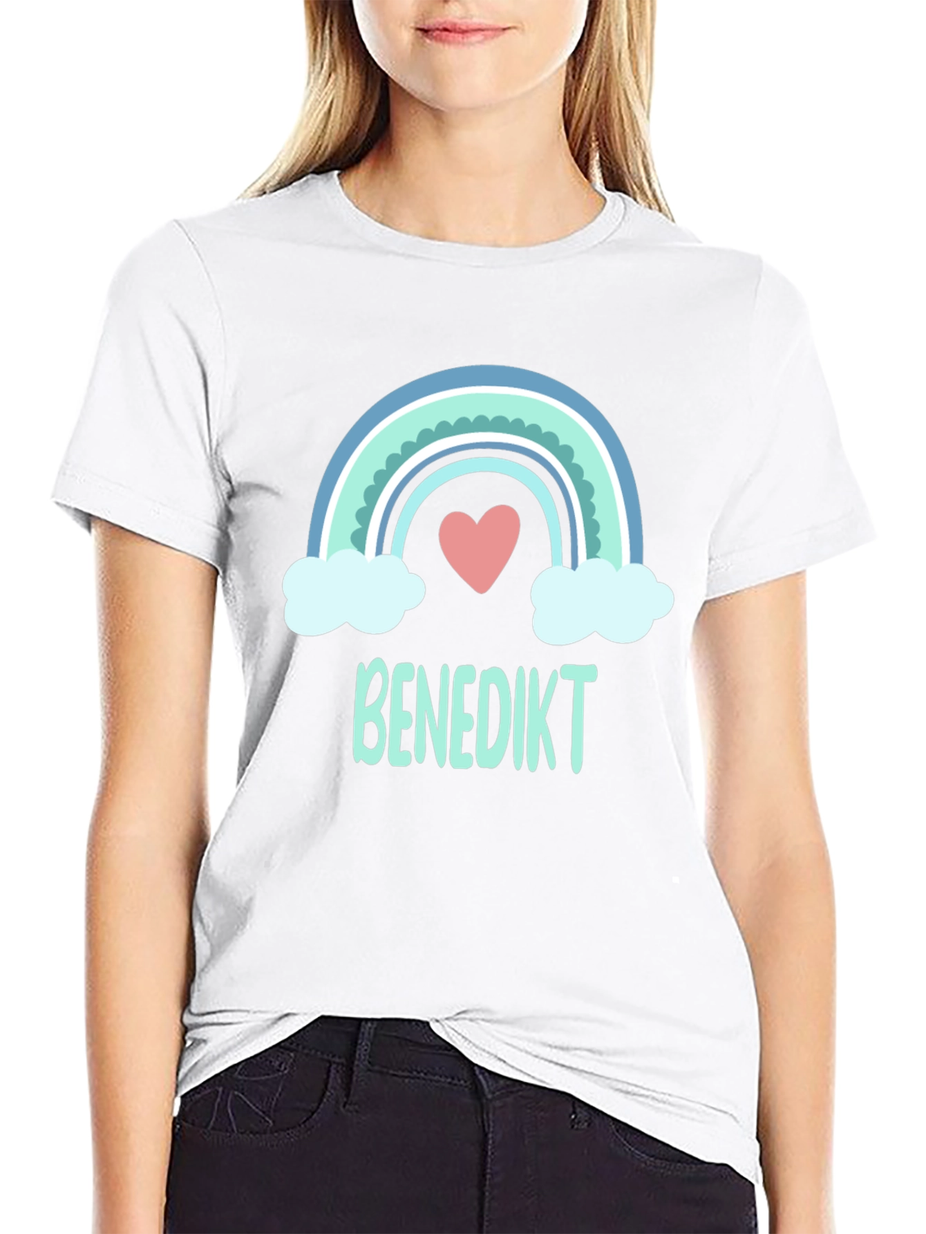 Rainbow Heart Benedikt Custom T-Shirt