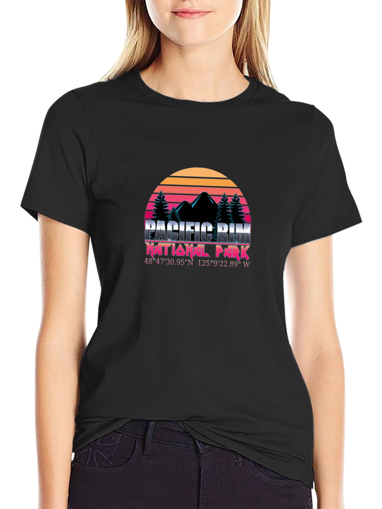 Pacific Rim National Park T-Shirt - Retro Sunset