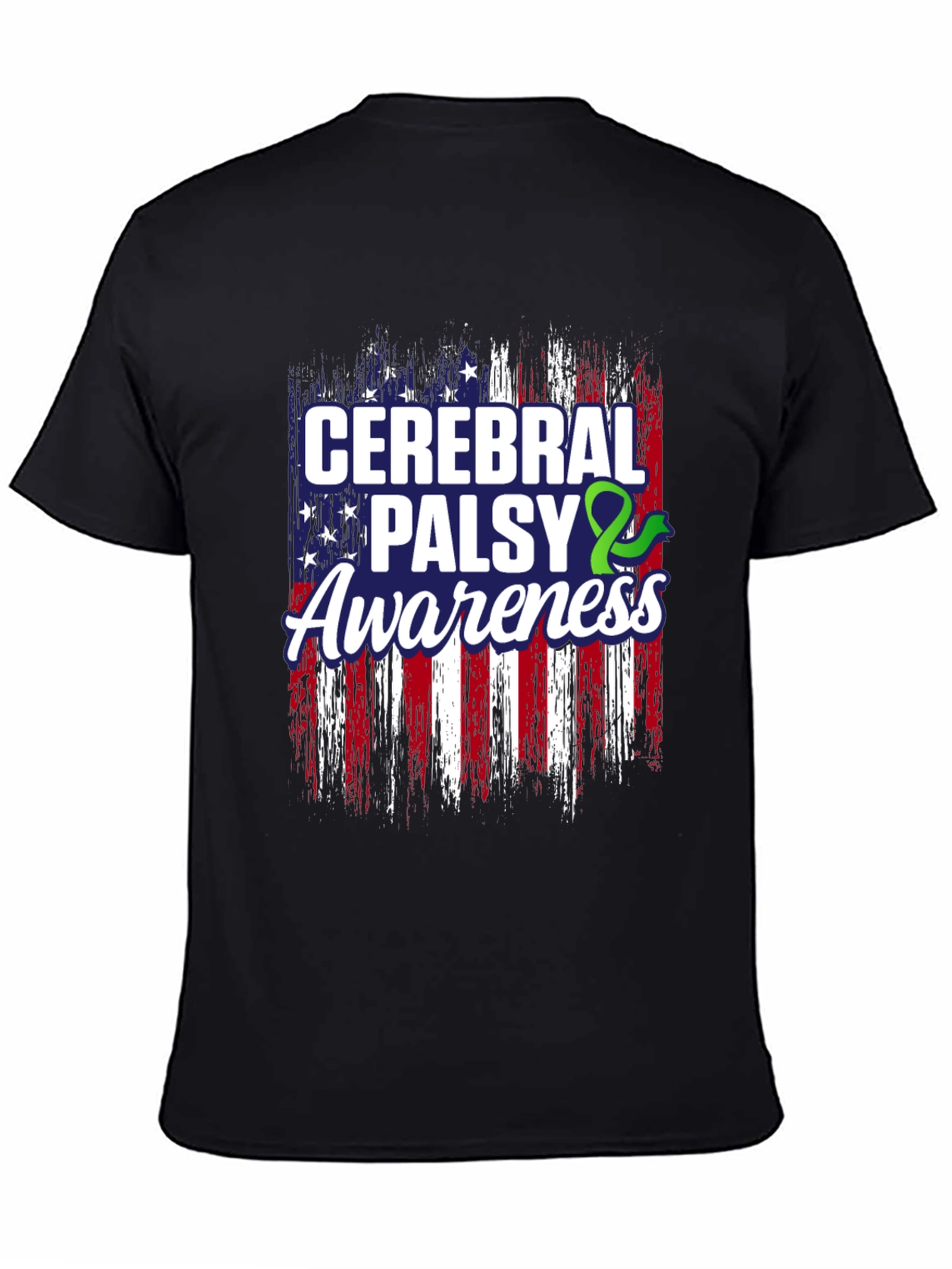Cerebral Palsy Awareness American Flag T-Shirt