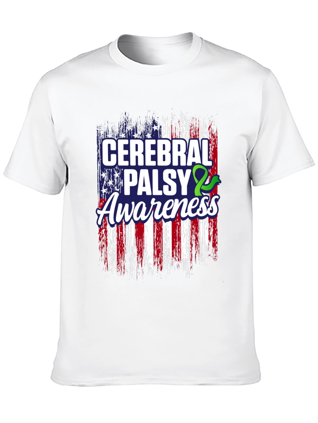 Cerebral Palsy Awareness American Flag T-Shirt