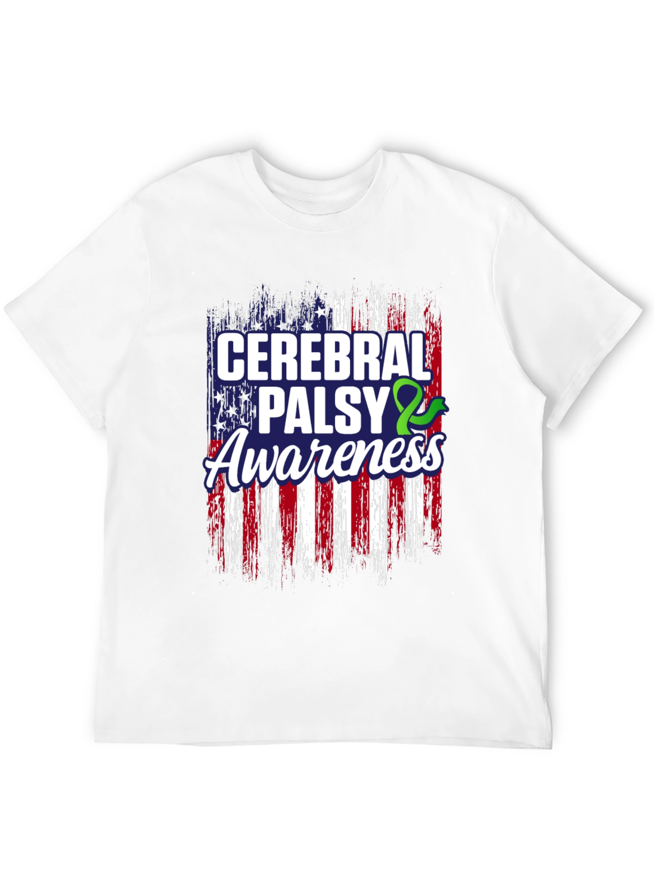 Cerebral Palsy Awareness American Flag T-Shirt
