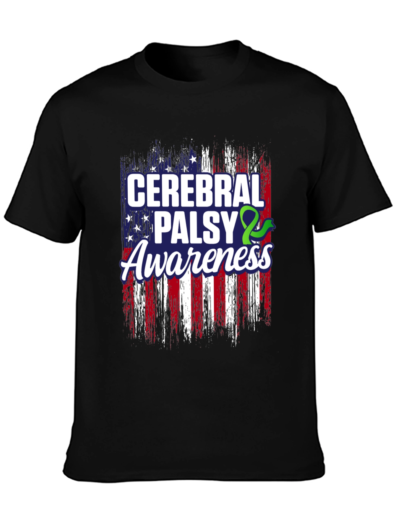 Cerebral Palsy Awareness American Flag T-Shirt