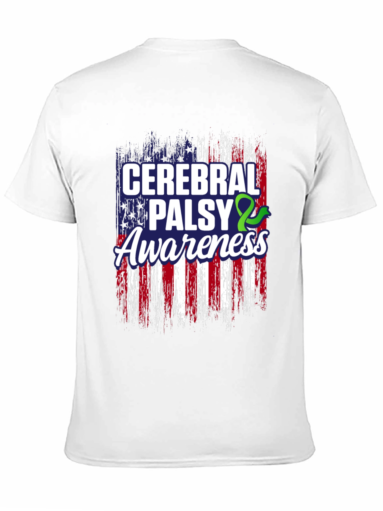 Cerebral Palsy Awareness American Flag T-Shirt