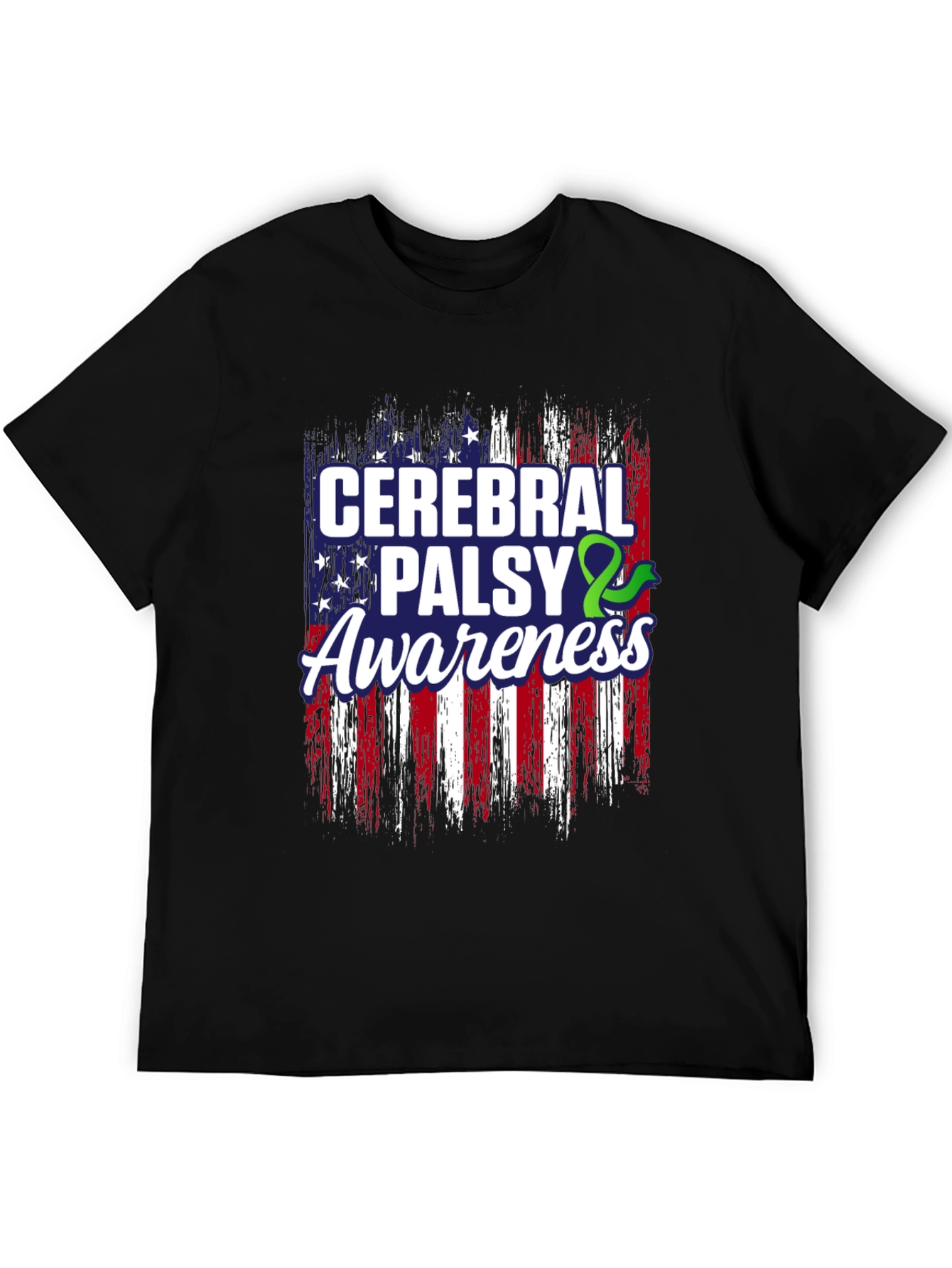 Cerebral Palsy Awareness American Flag T-Shirt
