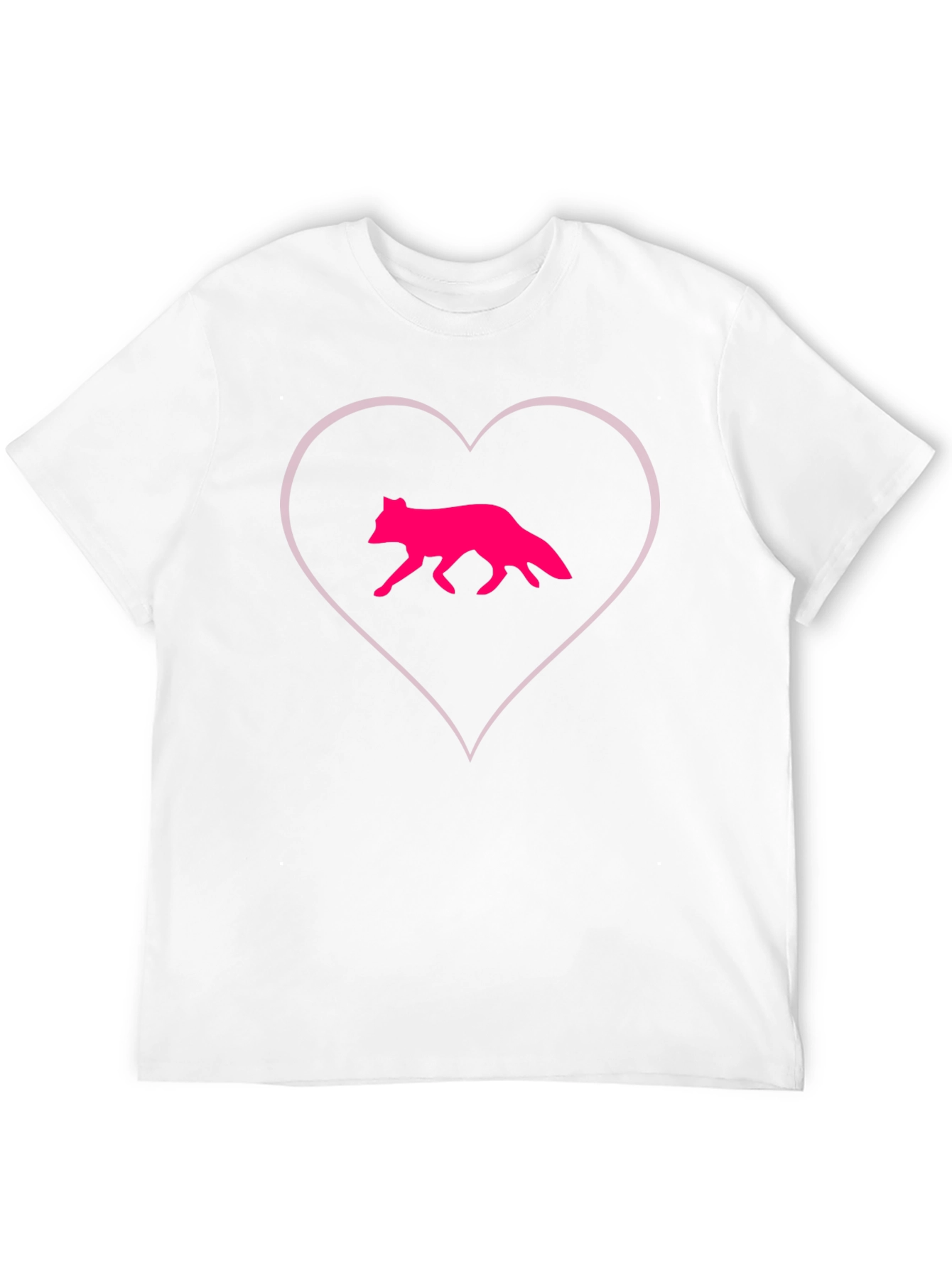 Fox Love Tee - Black Cotton Blend Graphic T-Shirt