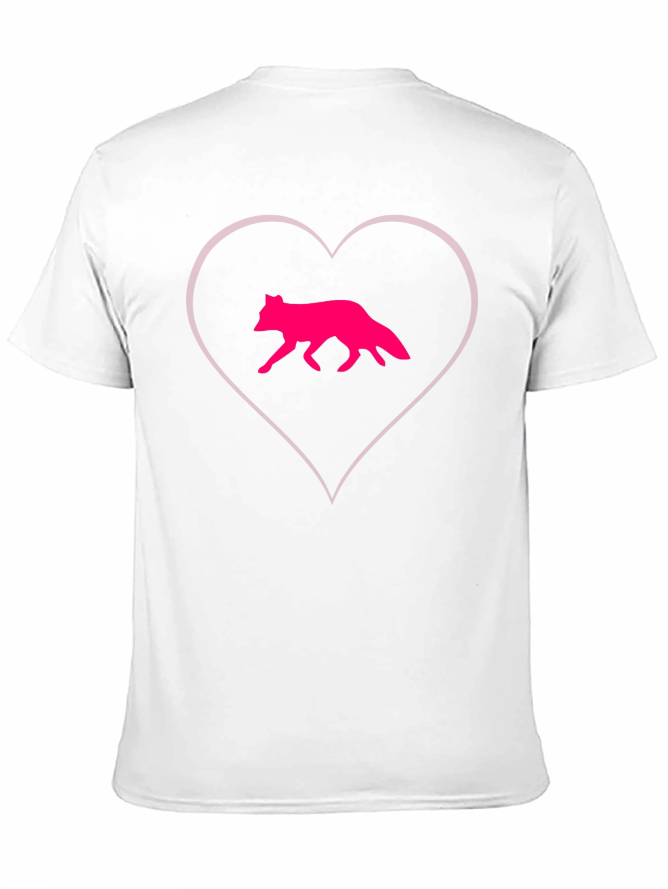 Fox Love Tee - Black Cotton Blend Graphic T-Shirt