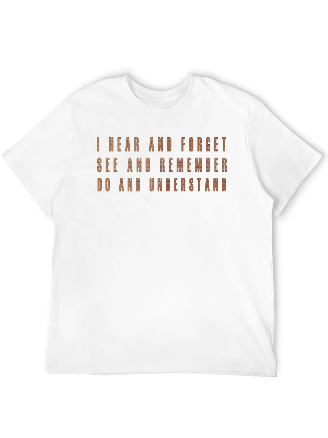 I Hear and Forget Mens Black Graphic Tee