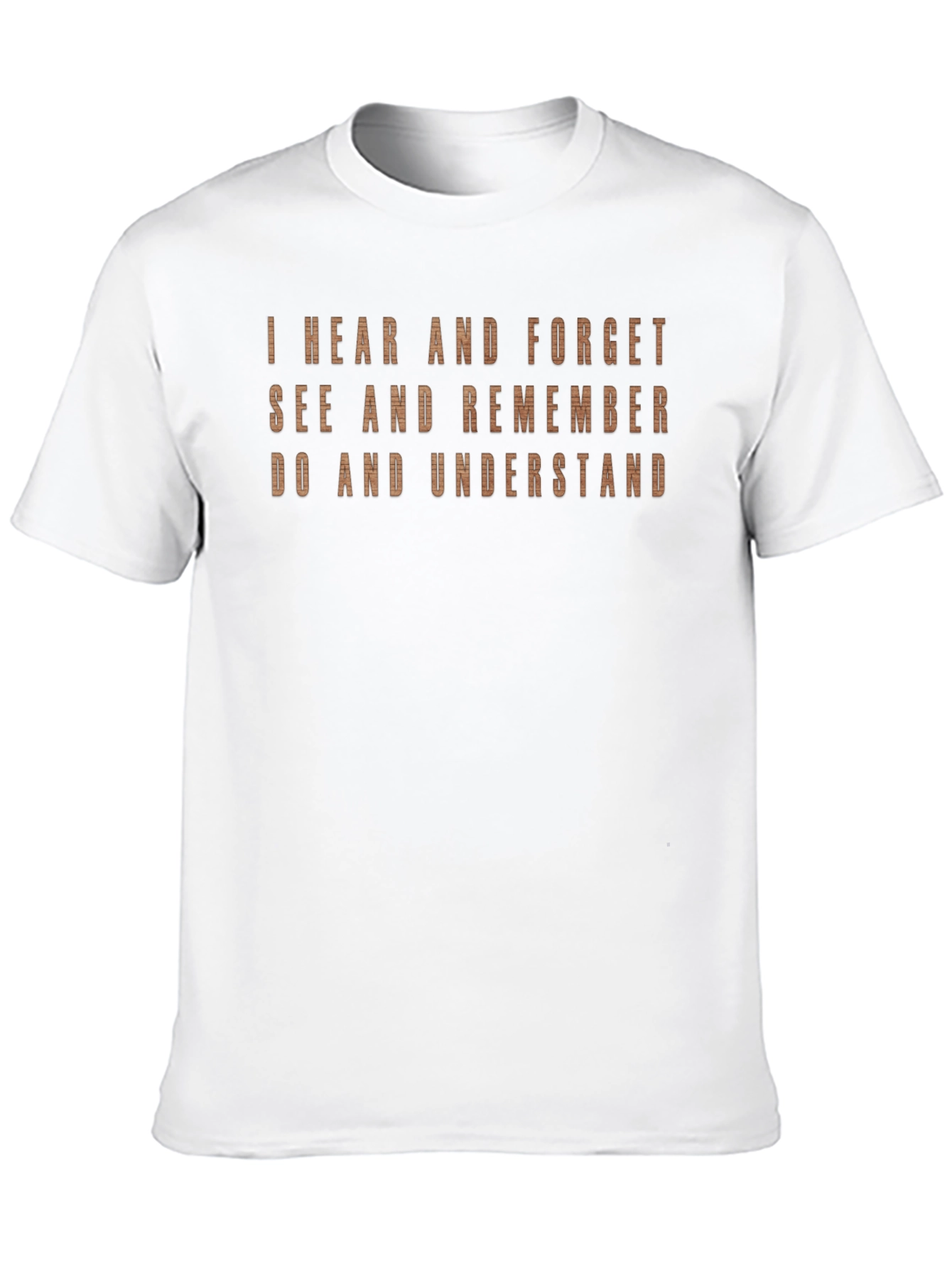 I Hear and Forget Mens Black Graphic Tee